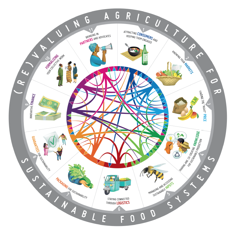 A circular image depicts each of the chapter headings from the report, and shows a web of links between them.